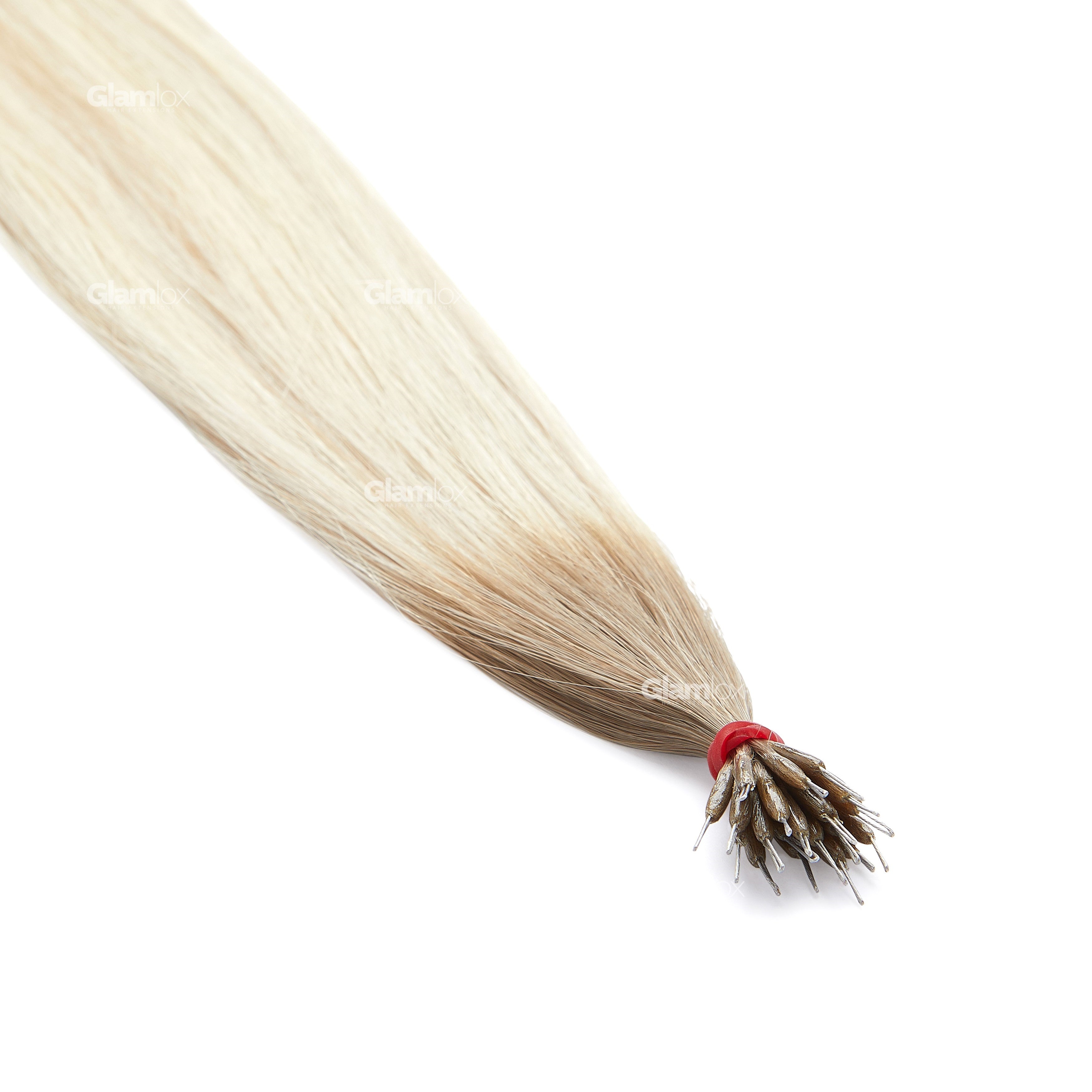 16" Nano Ring Hair Extensions - Russian Mongolian Double Drawn Remy Human Hair - 40 Strands